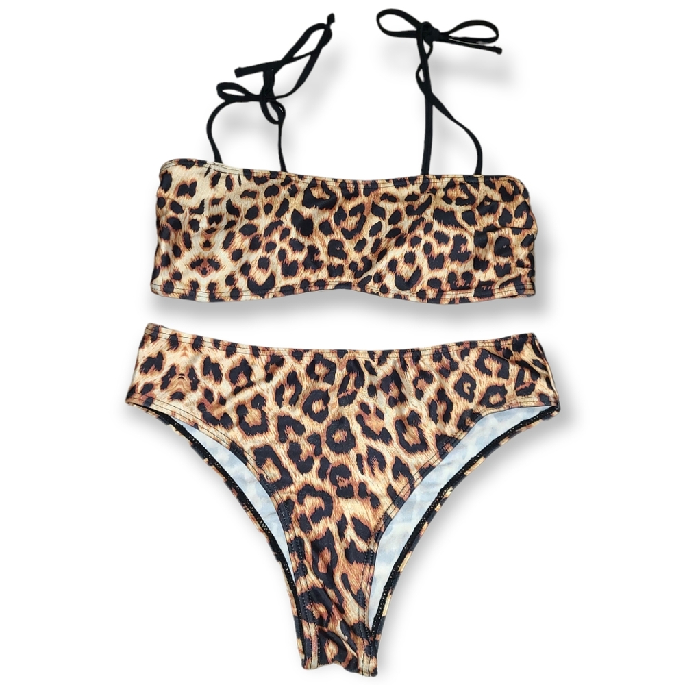 Shein leopard print bikini set